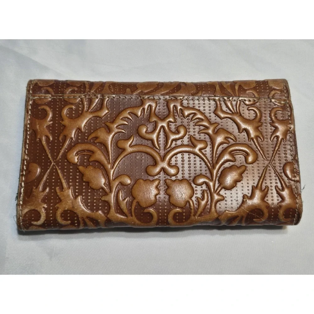 Patricia Nash Varesse Tooled Leather Bifold Wallet-Italian Folklore Pre Loved